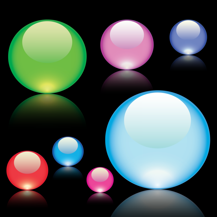 free vector Colorful Glass Marbles